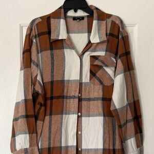 Torrid Plaid Long Shirt Jacket Shacket